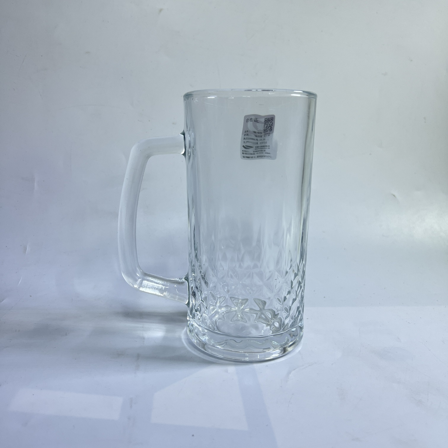 Image of Patterned Glass Beer Mug Set 6PCS-ZB03-400