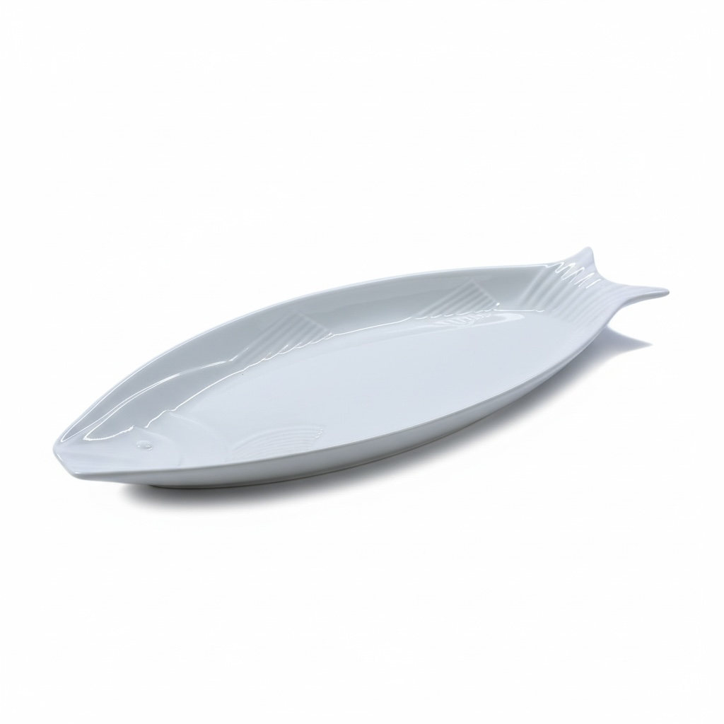 Image of Ceramic Fish Serving Plate Set