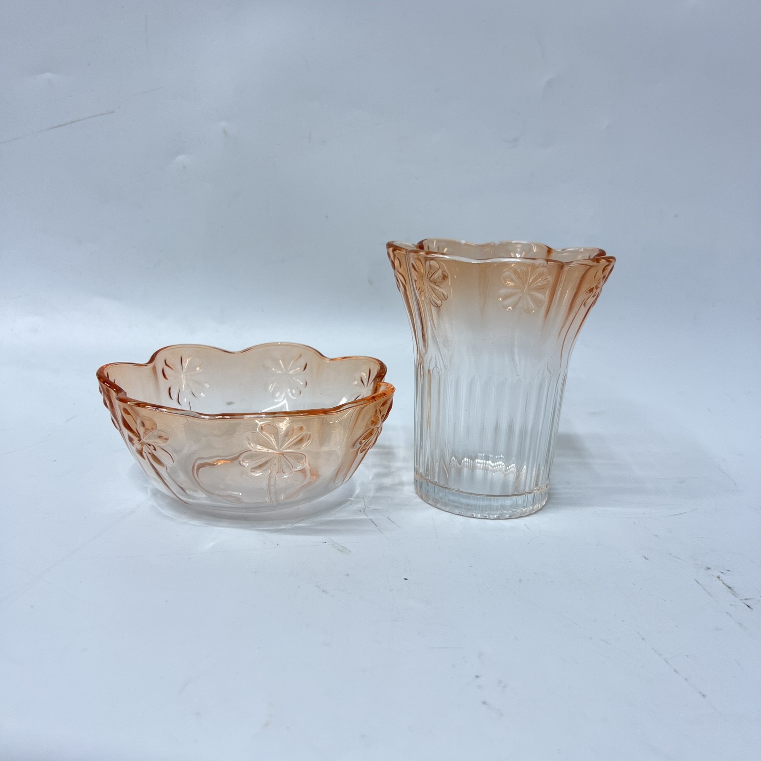 Image of Cherry Blossom Cup and Bowl 2-Piece Set (Y2001-2J) – Elegant Glassware