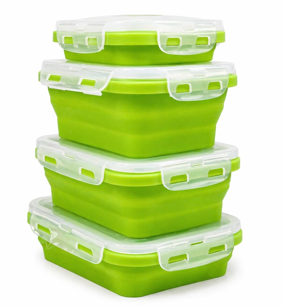Image of Collapsible Silicone Food Storage 4-Piece Set (XYSJ-0034)