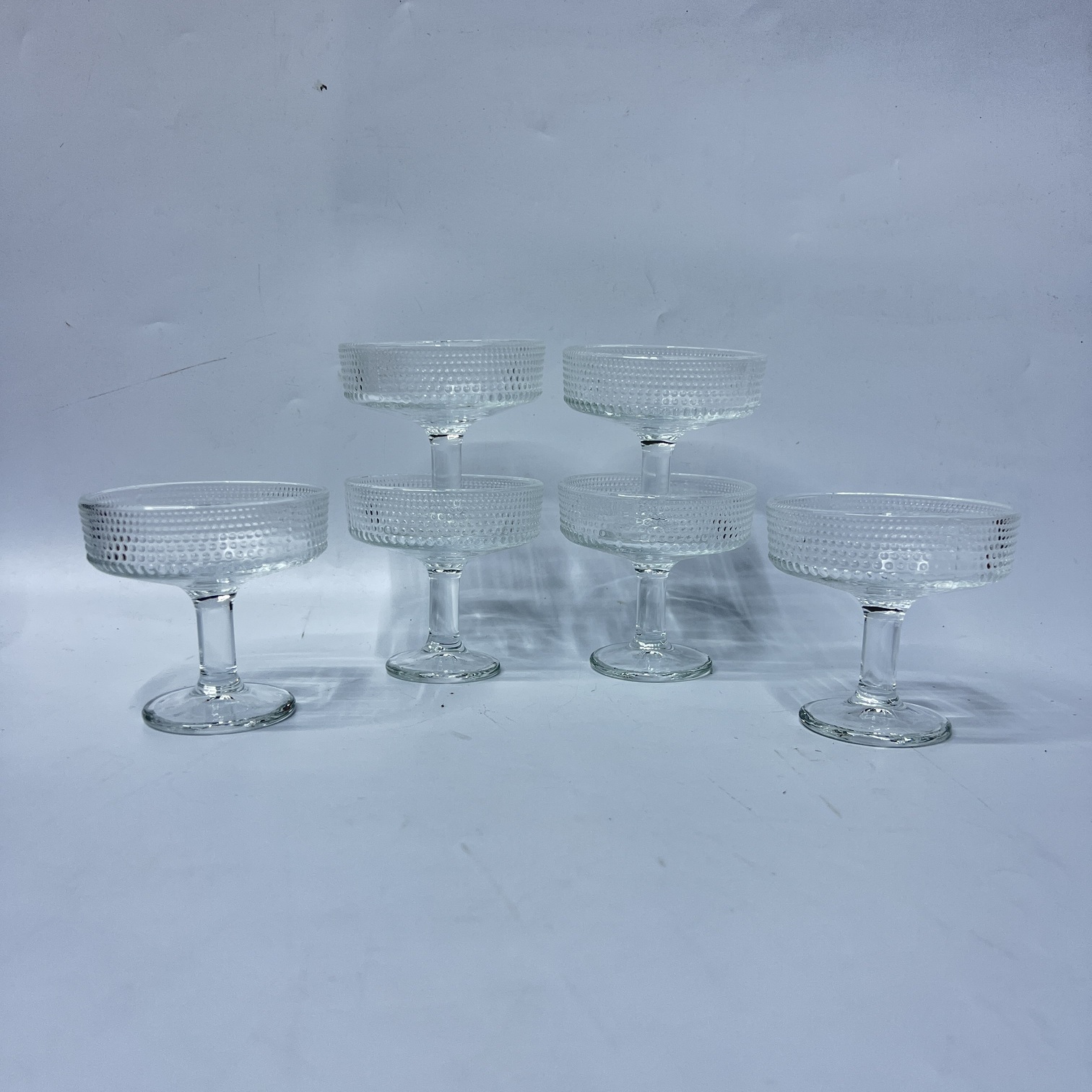 Image of Ice Cream Cup 6-Piece Set (Q3331-6) – Elegant Clear Glass Dessert Bowls