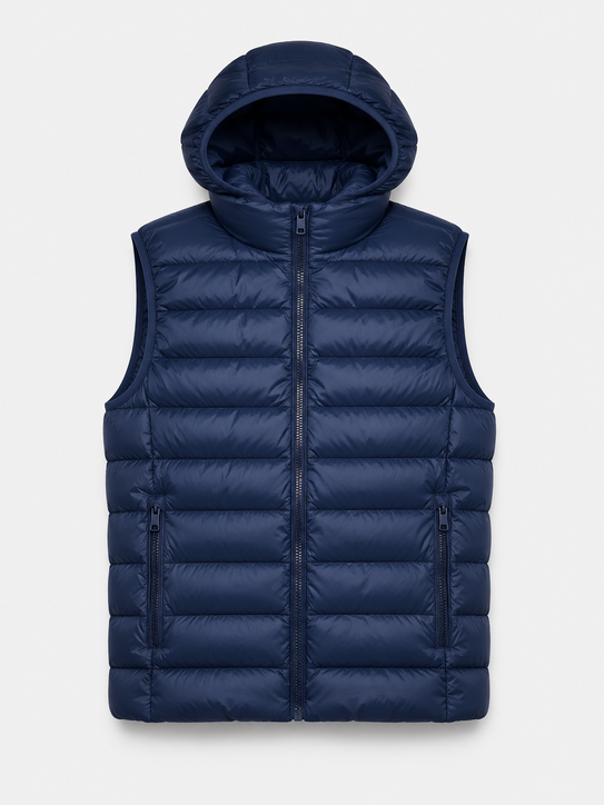 Image of Premium Unisex Sleeveless Hooded Puff Jacket