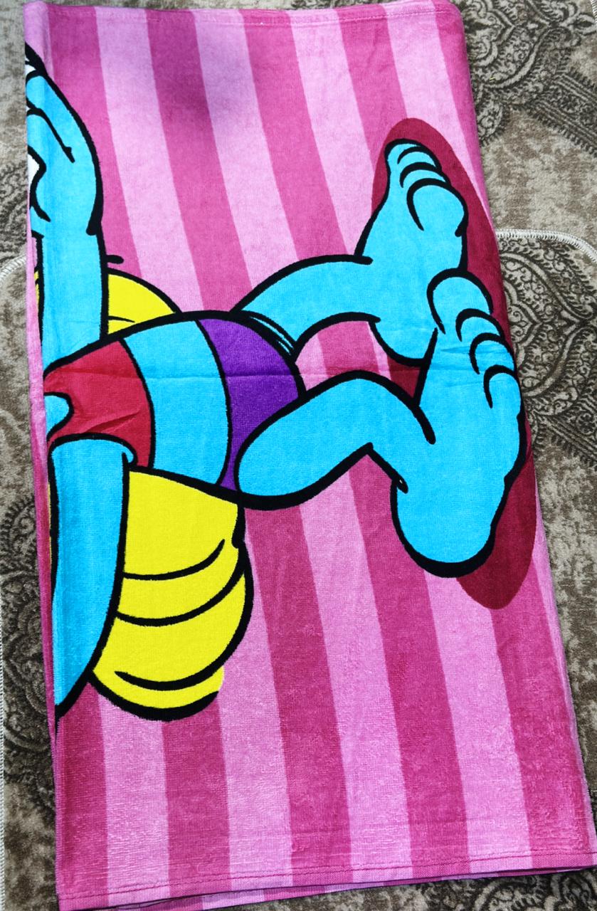 Image of Kids Printed Towels (Soft Cartoon Design Towels)