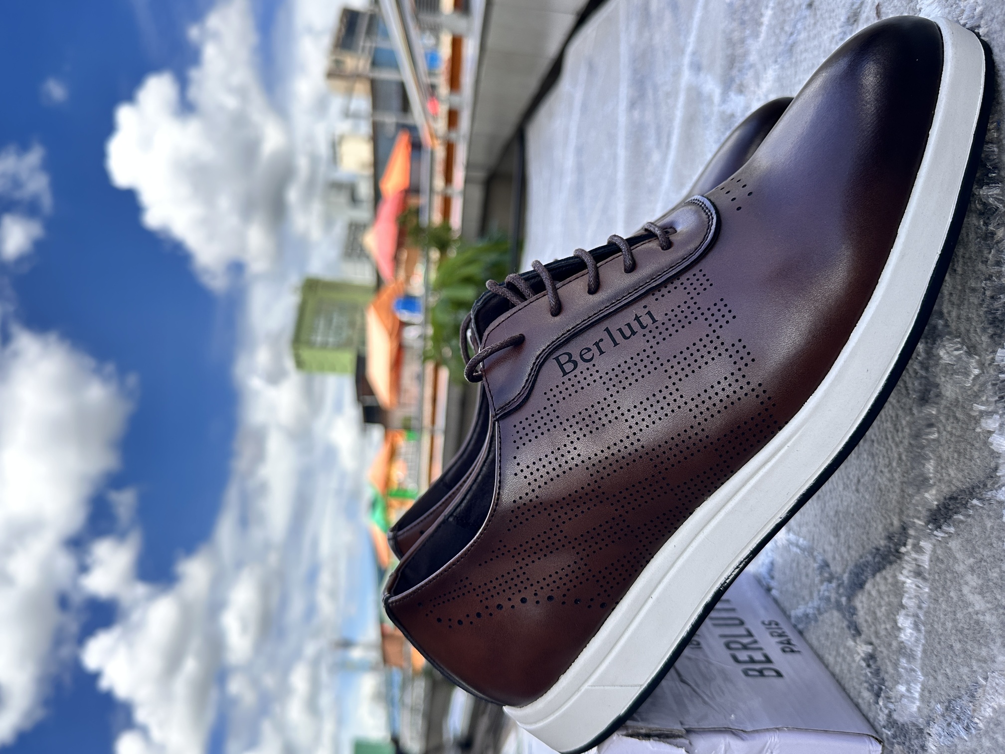Image of Berluti Premium Leather Sneakers