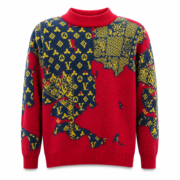 Image of Unisex Designer Pattern Knit Sweater