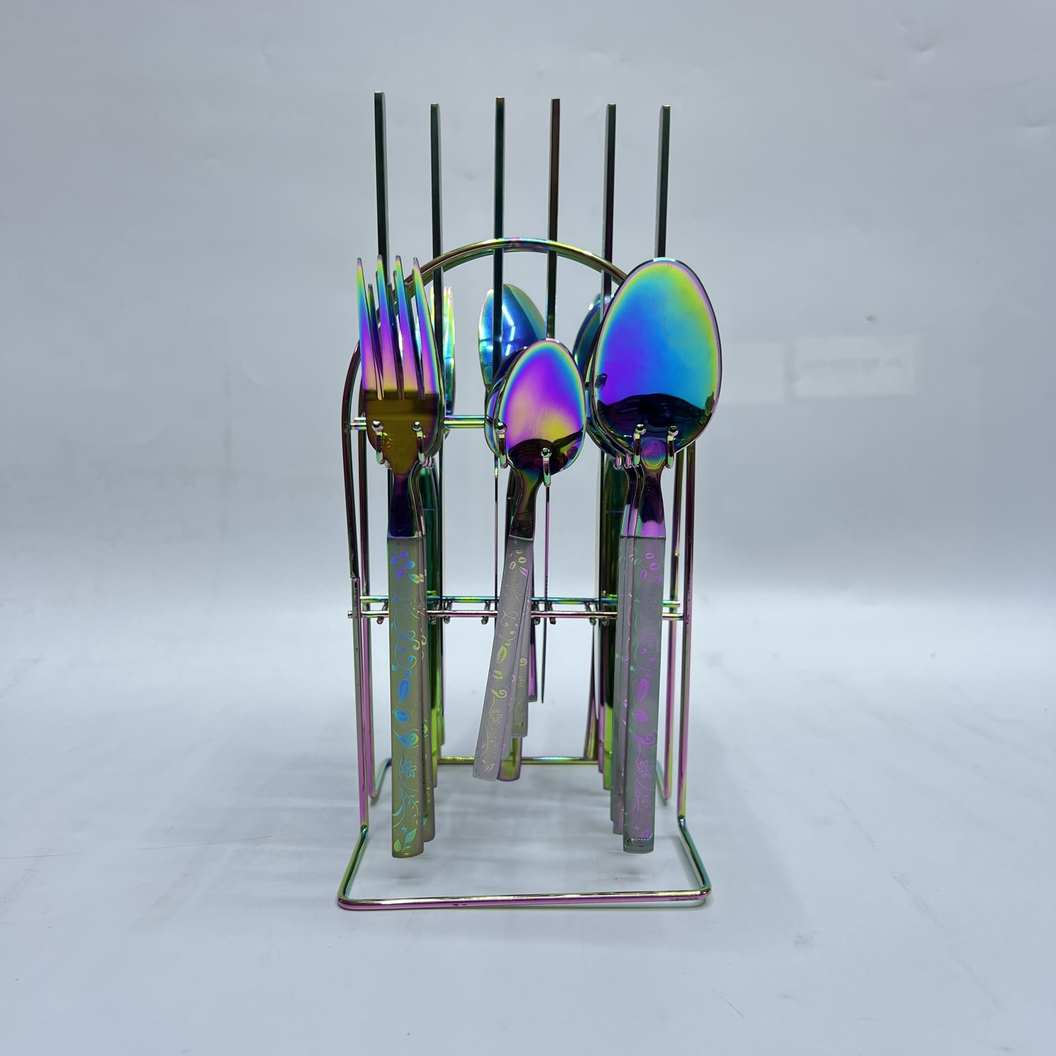 Image of Red Berry Rainbow Plated Stainless Steel Cutlery Set (RBSC MC-1)