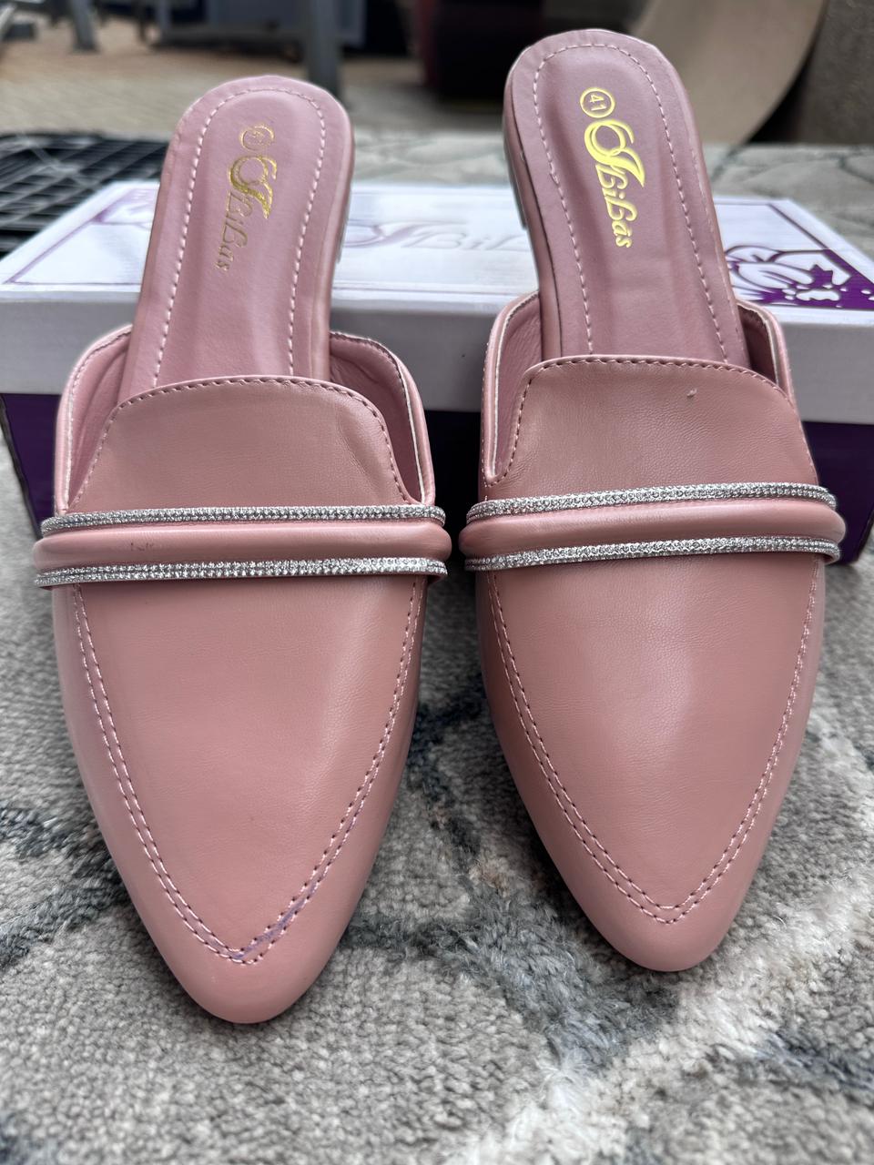 Image of Ladies Mules (Black, Grey & Pink)