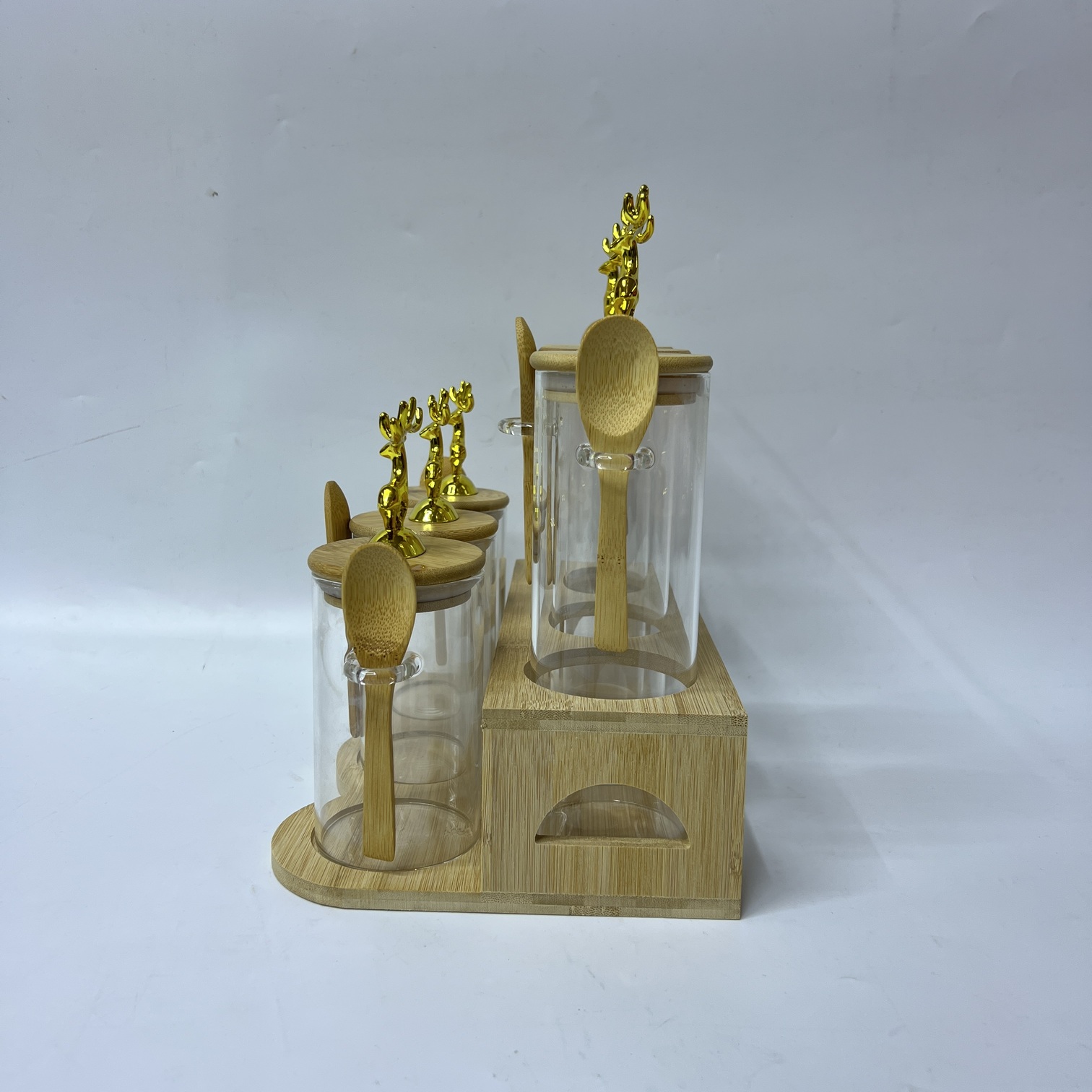 Image of 6-Piece Glass Storage Jar Set (Q2235-6)