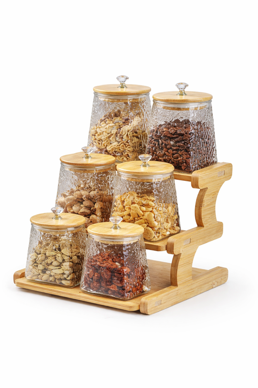 Image of Round Heaven Square Earth Storage Jars 6PCS