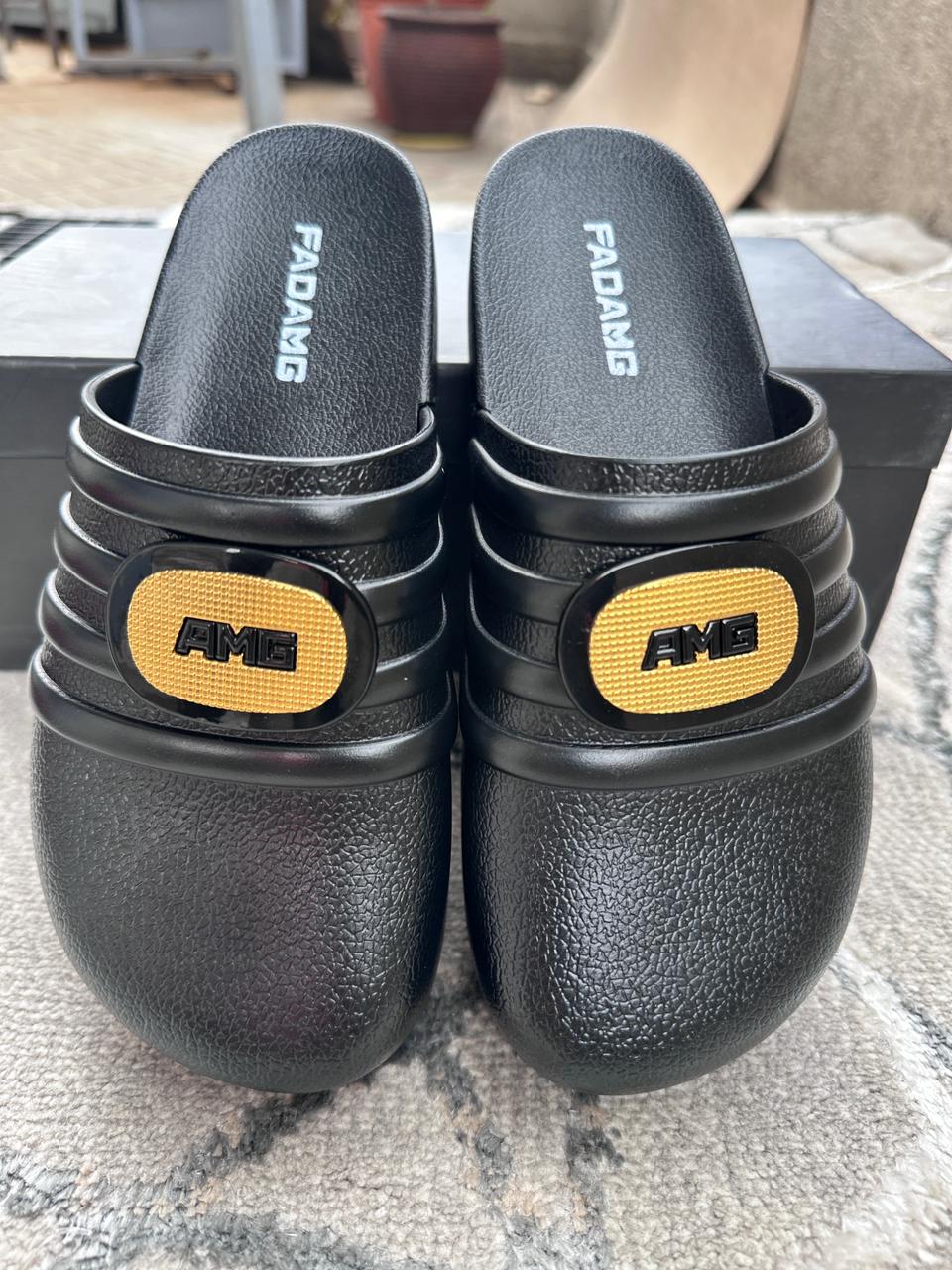 Image of AMG Clog Mules (Black Slip-On Casual Shoes)