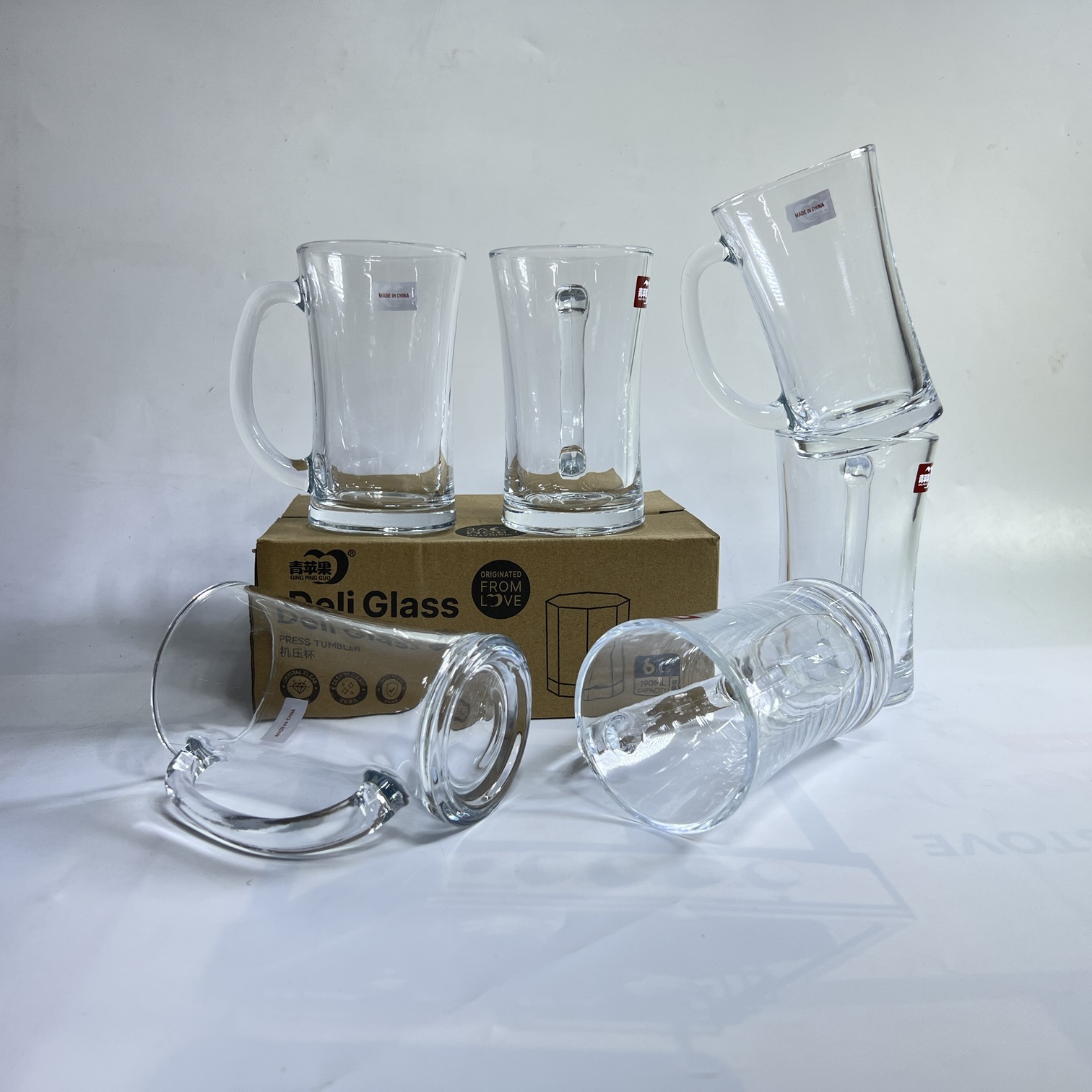 Image of Glass Beer Mug Set 6PCS-ZB97