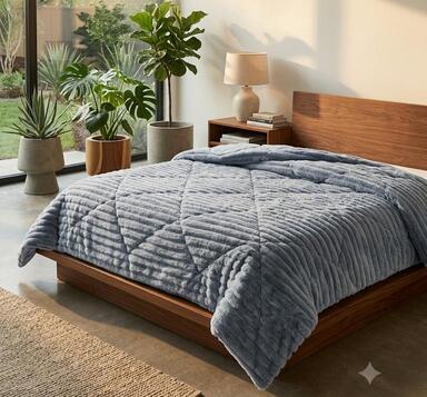 Image of Luxury Faux Fur 6×6 Duvet Set