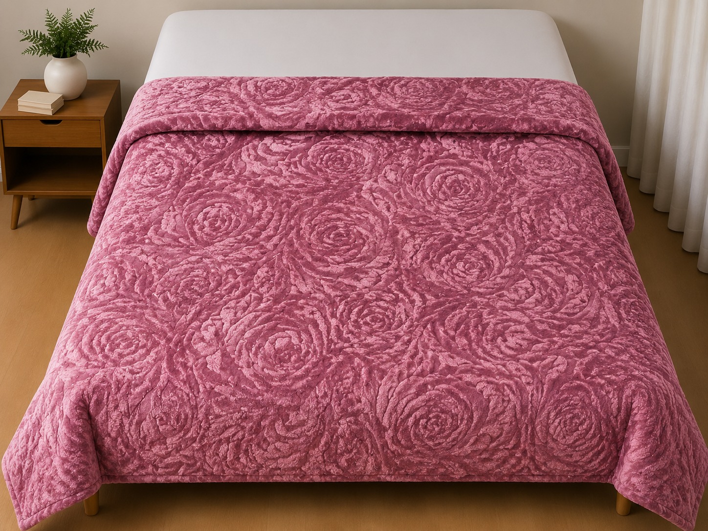 Image of Luxury Embossed Mink Duvet Blanket - Soft, Thick & Warm