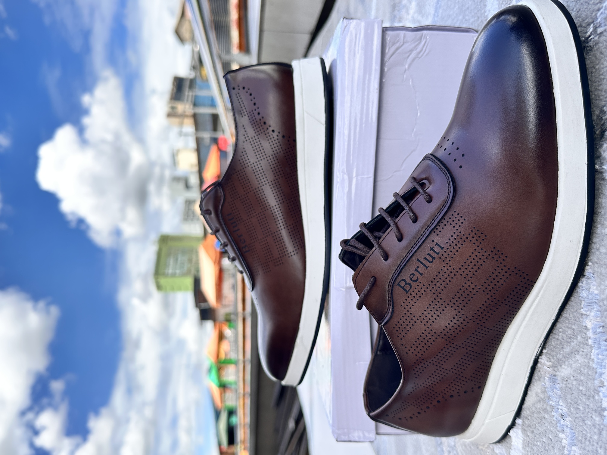 Image of Berluti Premium Leather Sneakers