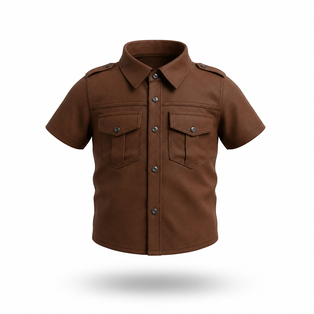 Image of Kids Short Sleeve Button-Up Utility Shirt