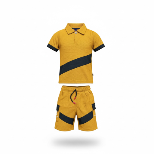 Image of Kids Casual Polo & Shorts Outfit Set