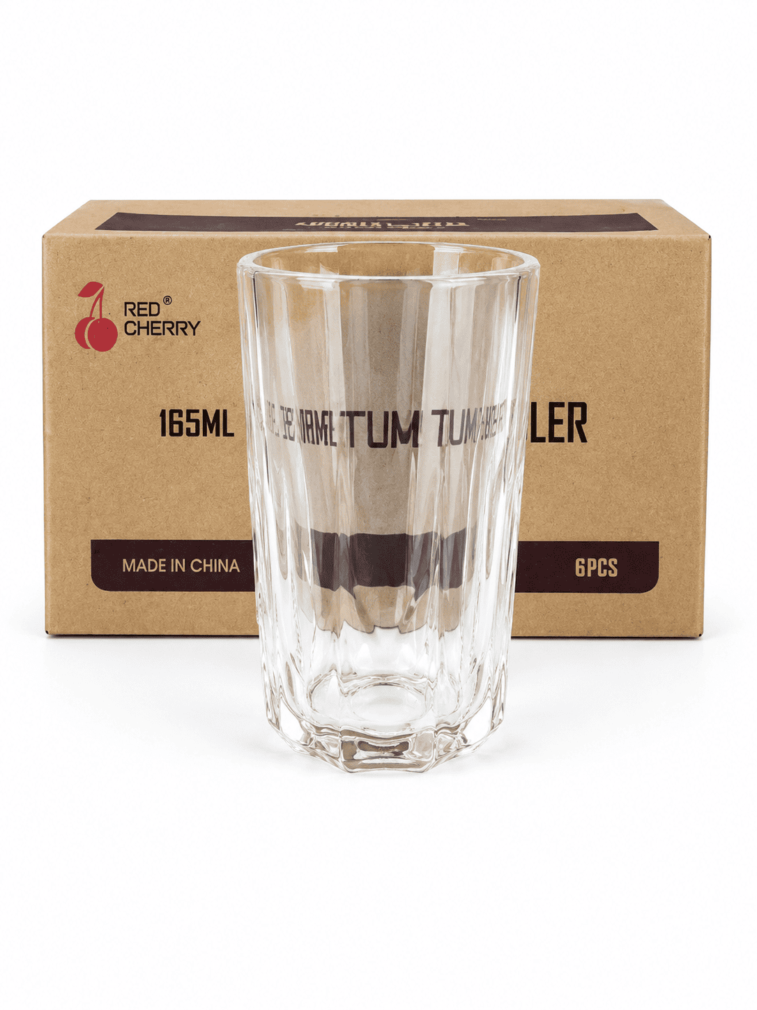Image of Red Cherry Glass Set 165ml (1501)