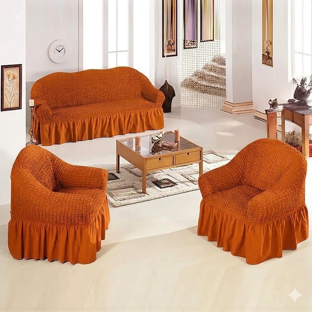Image of 5 Seater Stretch Sofa Covers/seat cover  Set (3+1+1)