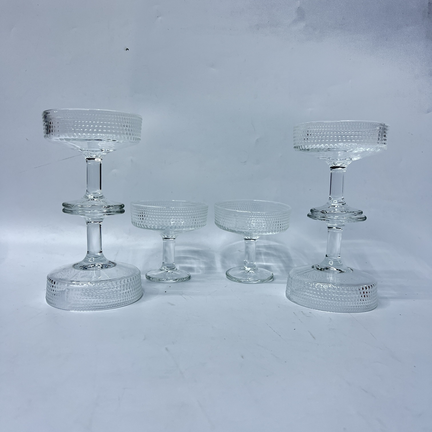 Image of Ice Cream Cup 6-Piece Set (Q3331-6) – Elegant Clear Glass Dessert Bowls
