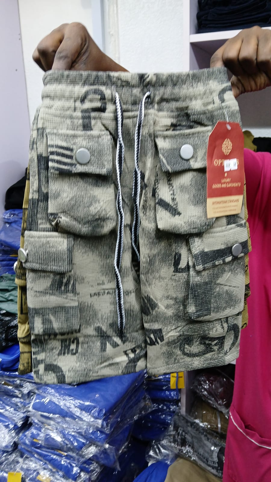 Image of Printed Cargo Shorts