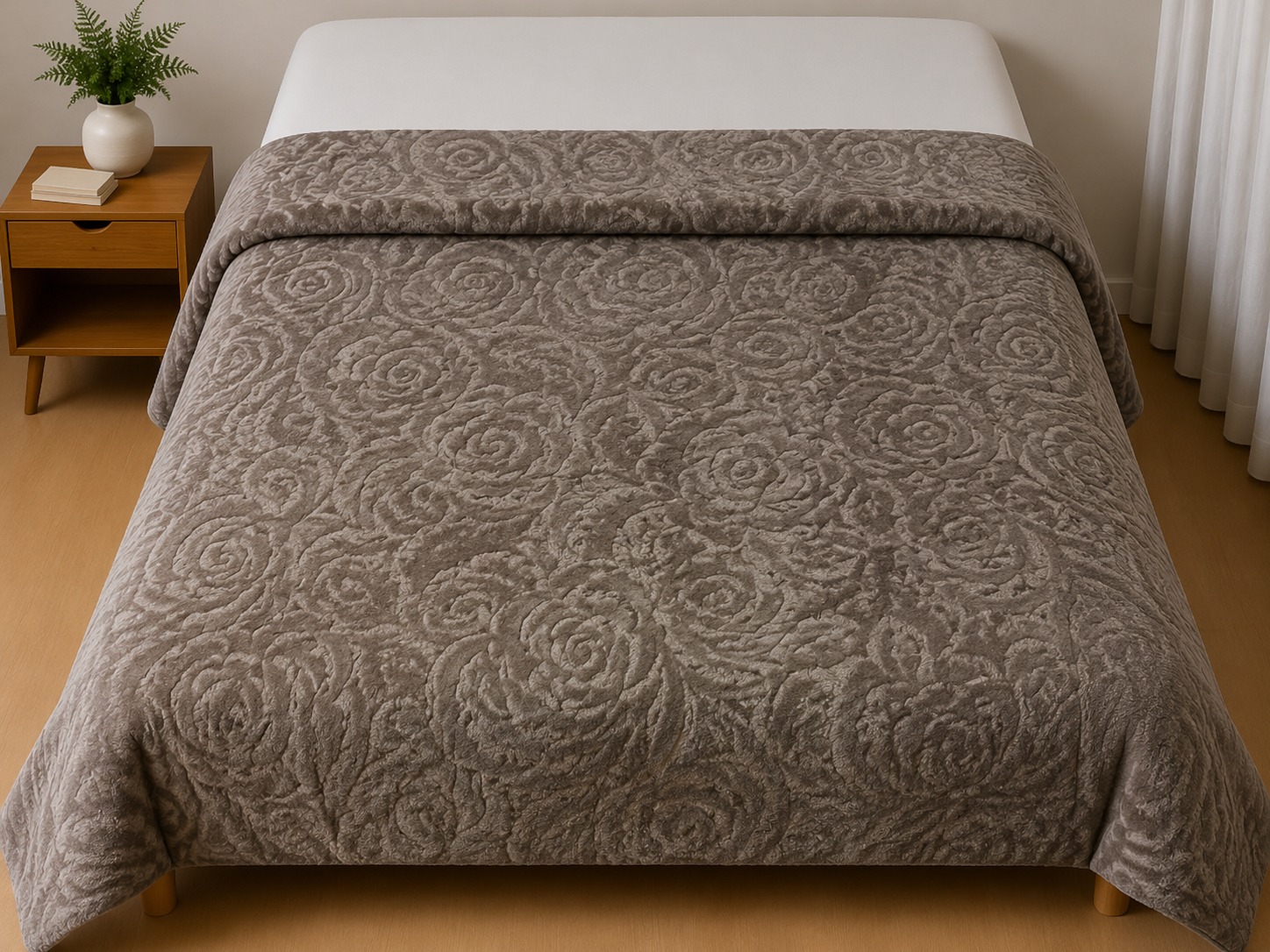 Image of Luxury Embossed Mink Duvet Blanket - Soft, Thick & Warm