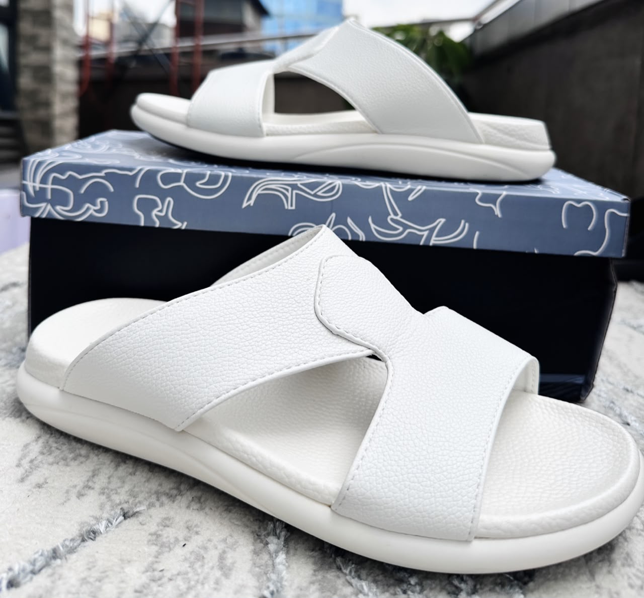 Image of Premium Comfort Cross-Strap Slide Sandals
