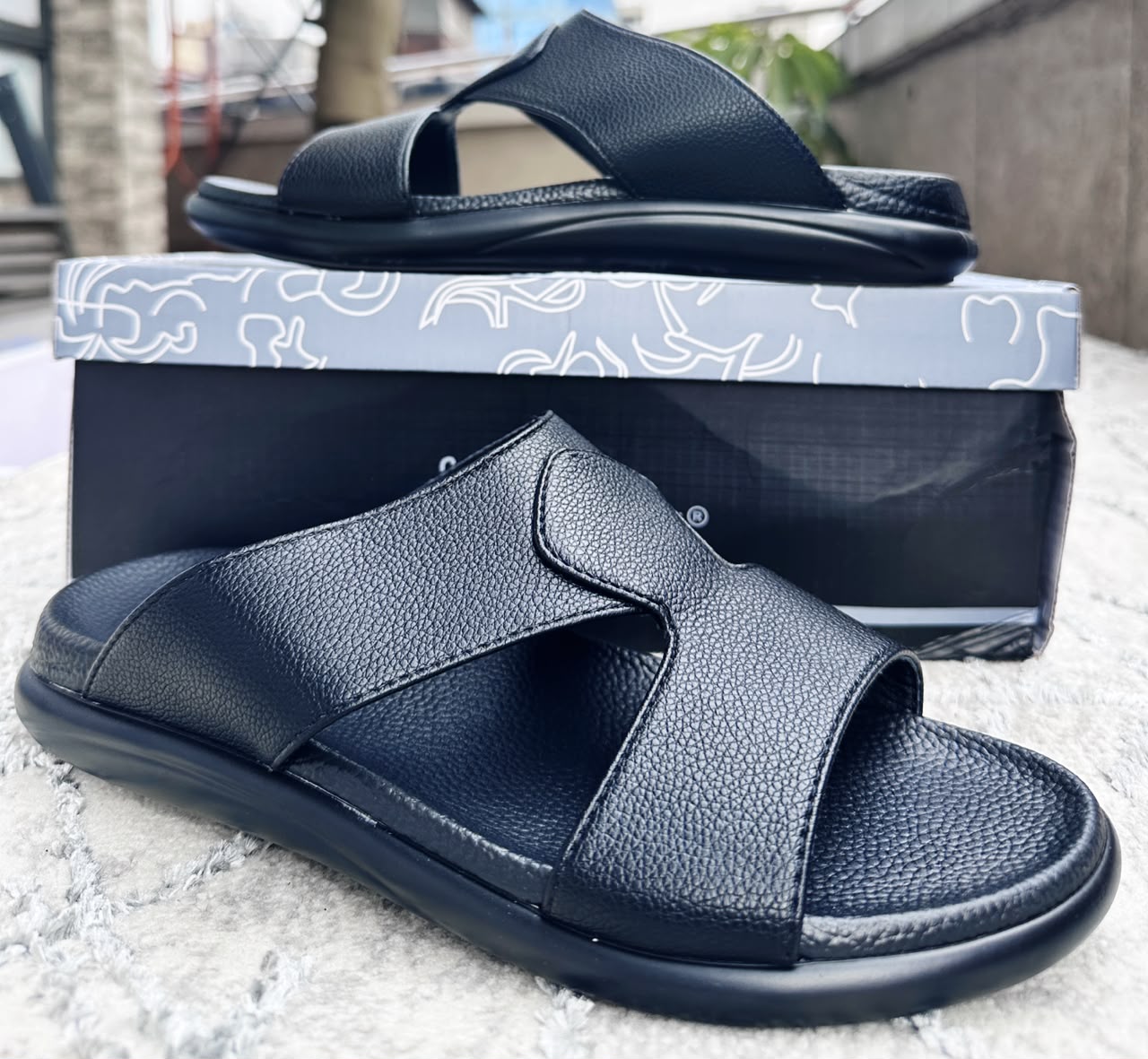 Image of Premium Comfort Cross-Strap Slide Sandals