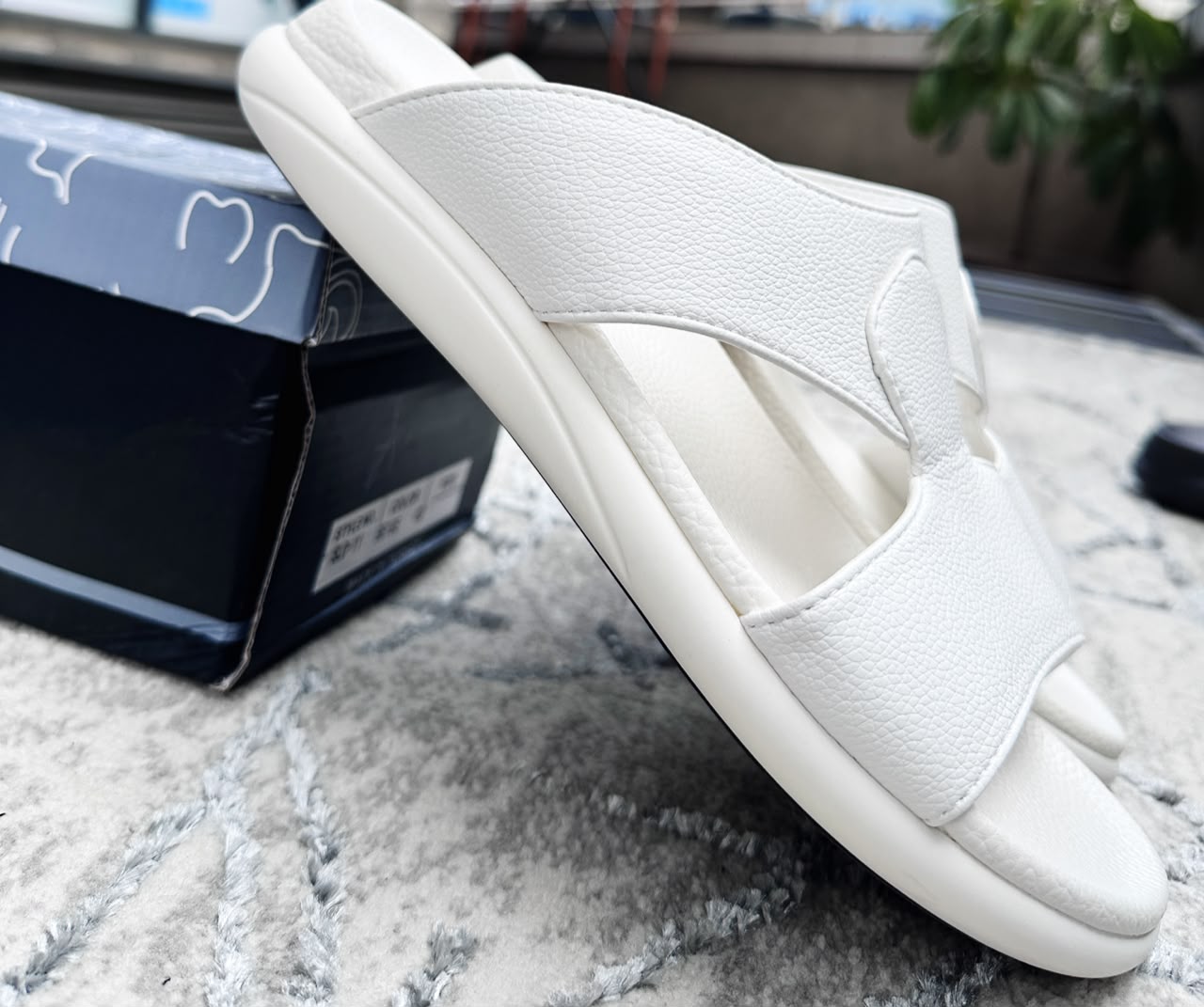 Image of Premium Comfort Cross-Strap Slide Sandals