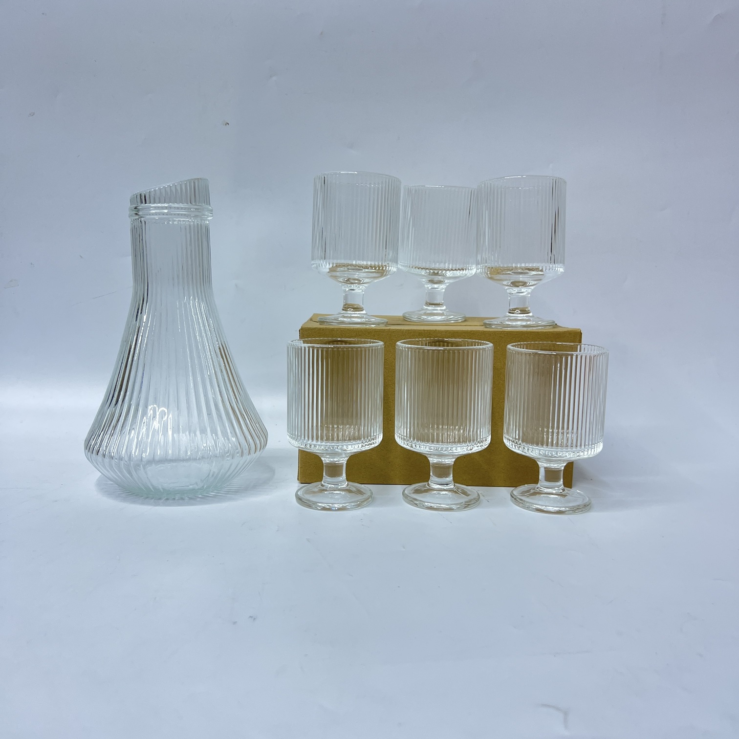 Image of 7 Piece Glass Decanter Set-H5335-7