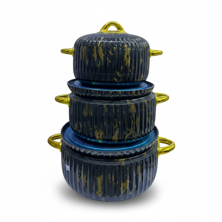 Image of 3-Piece Insulated Food Warmer Set – Round Thermal Casseroles with Twist-Lock Lids