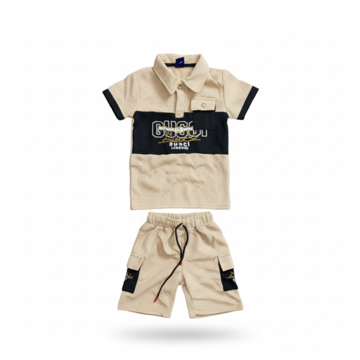 Image of Kids Casual Polo & Shorts Outfit Set