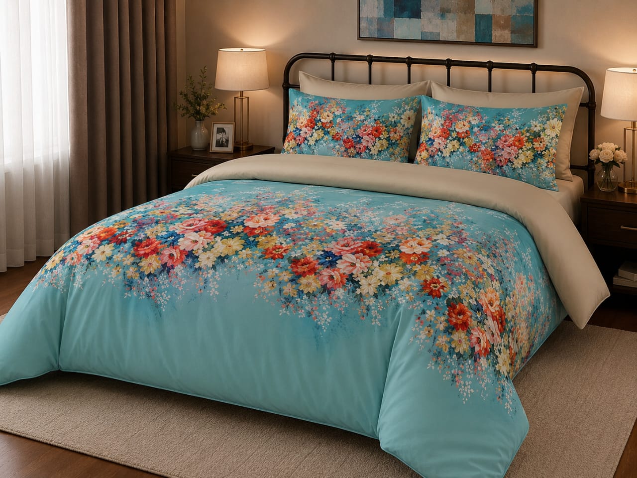 Image of Jibao Printed Bedsheet Set 6×6 – Modern Comfort Collection