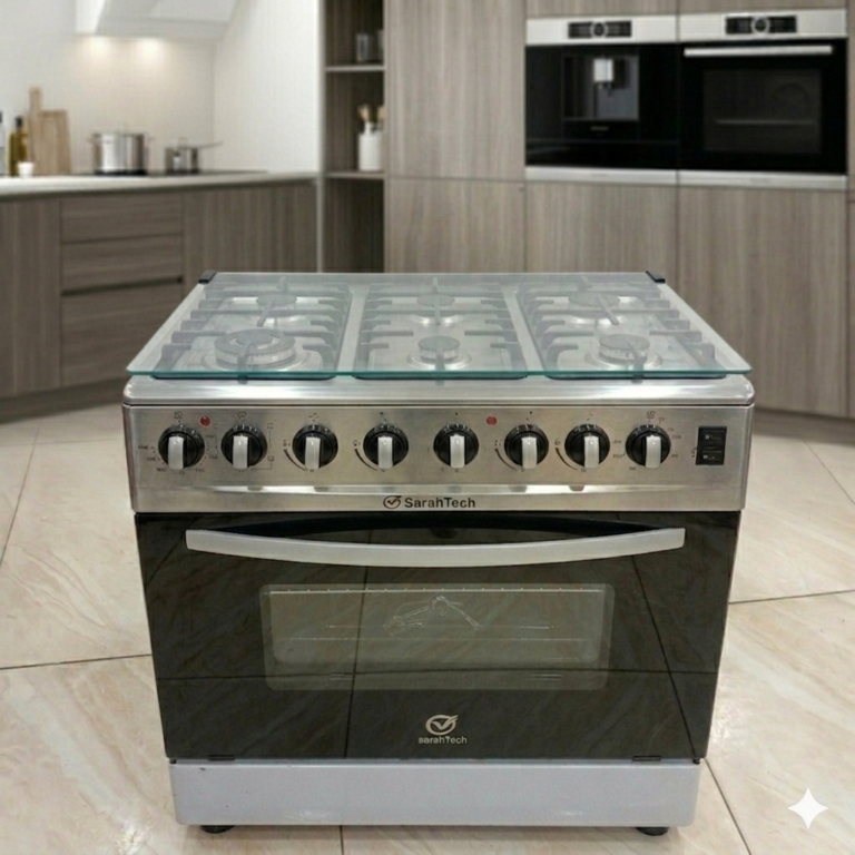Image of SarahTech Freestanding Cooker 6-Gas Burners – Premium Kitchen Cooker & Oven