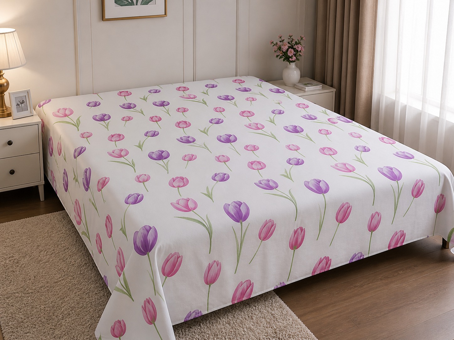 Image of Bedsheet 2pcs 5*6 (Printed Bed Cover Set)