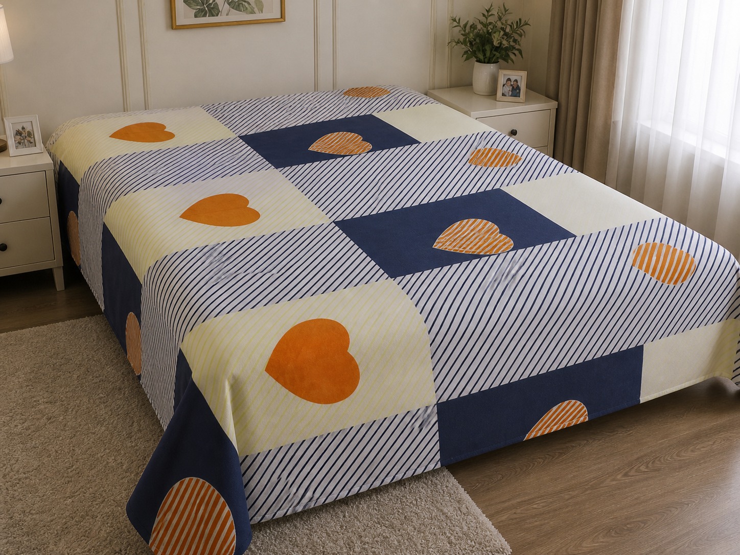 Image of Bedsheet 2pcs 5*6 (Printed Bed Cover Set)