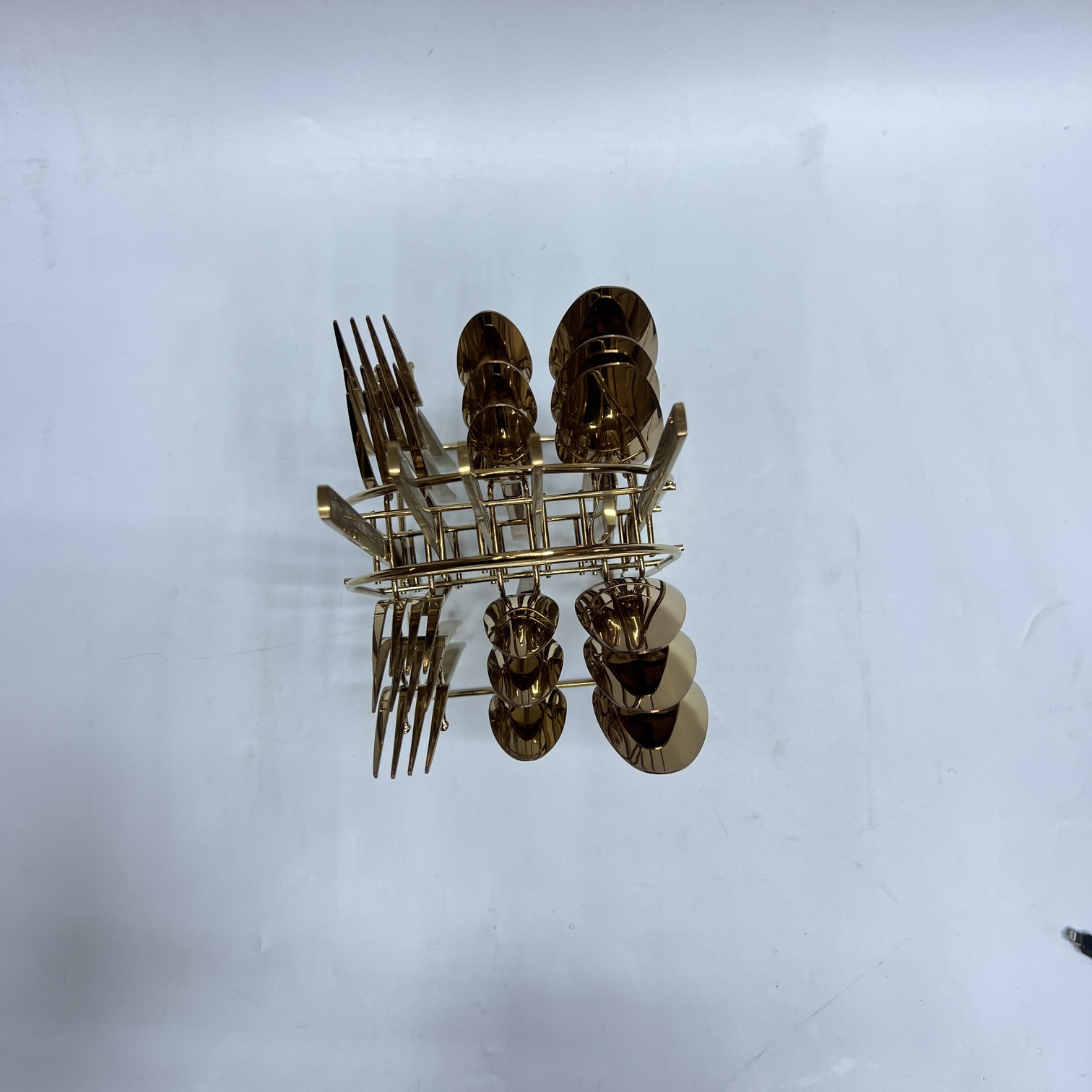 Image of Red Berry Gold Plated Stainless Steel Cutlery Set