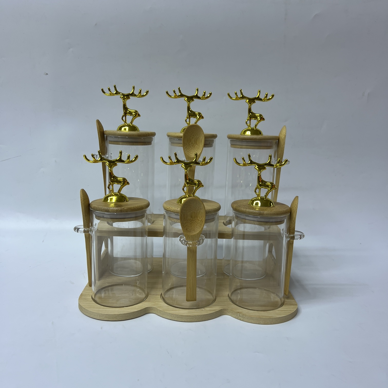 Image of 6-Piece Glass Storage Jar Set (Q2235-6)
