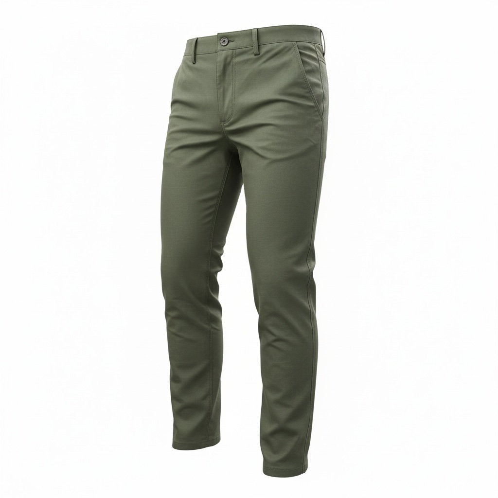 Image of Men Polyester Pants - Slim Fit