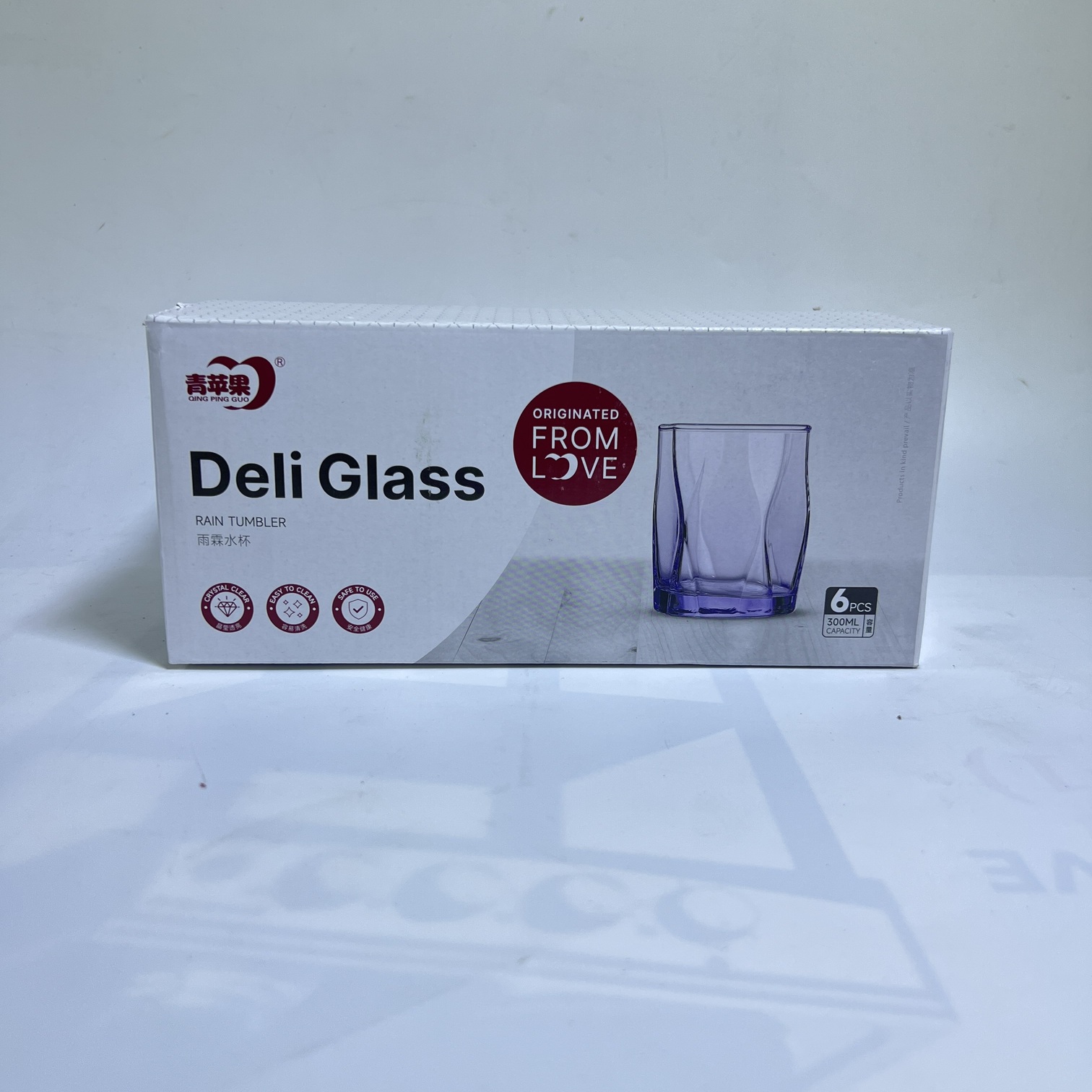 Image of Premium Blue Base Whiskey Glass Tumbler Set 300ML (JS5181-2B)