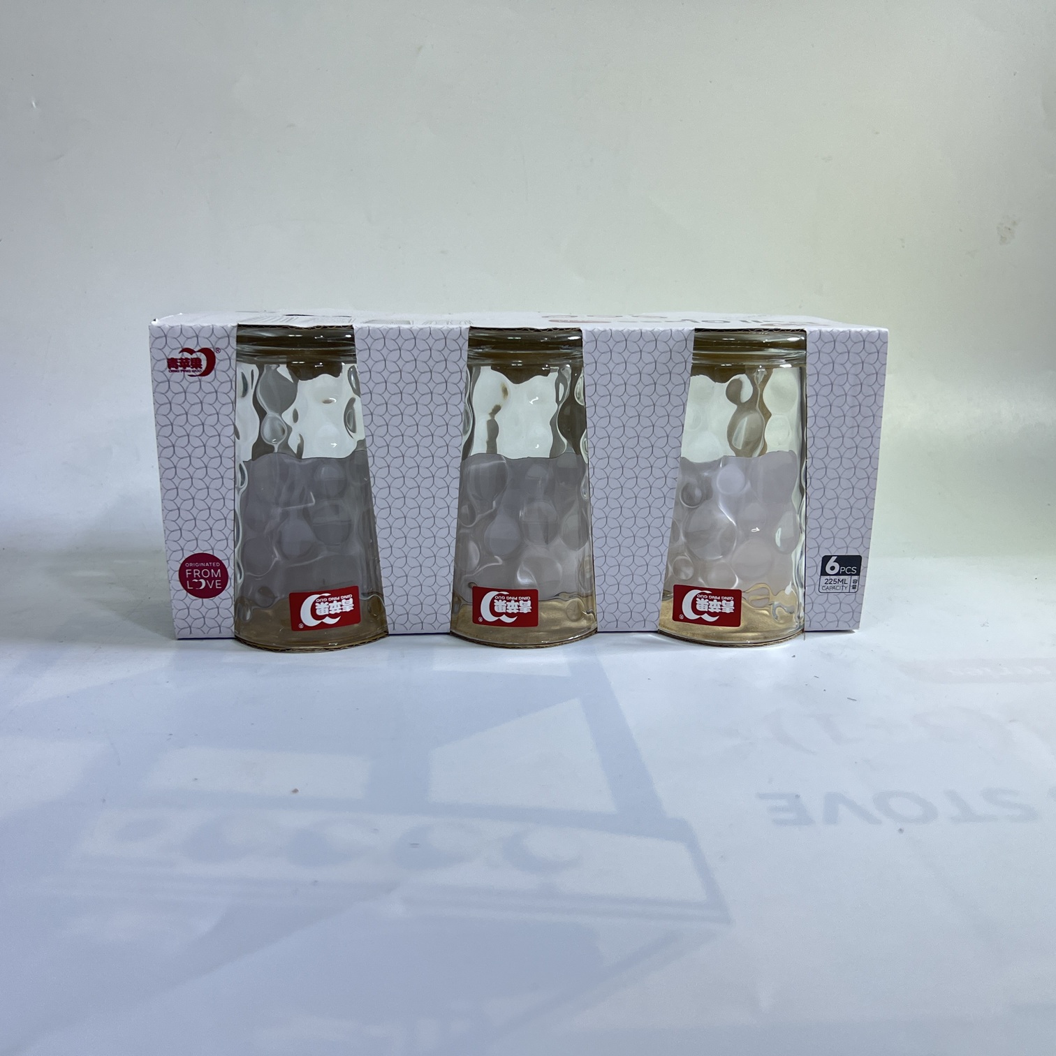 Image of Delisoga Textured Drinking Glass Set – 6pcs (Y5152C)