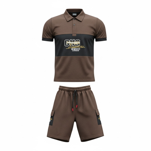 Image of Kids Casual Polo & Shorts Outfit Set