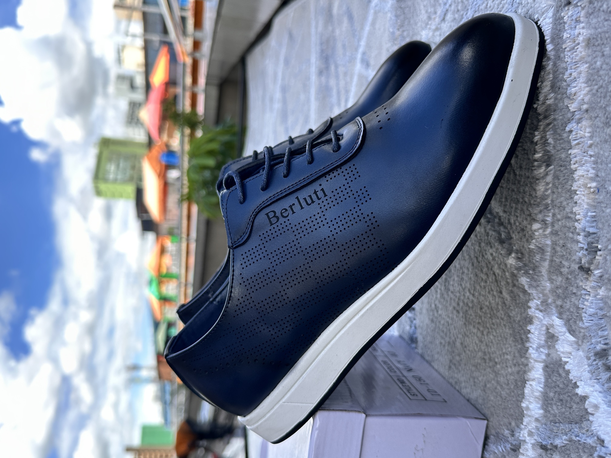 Image of Berluti Premium Leather Sneakers