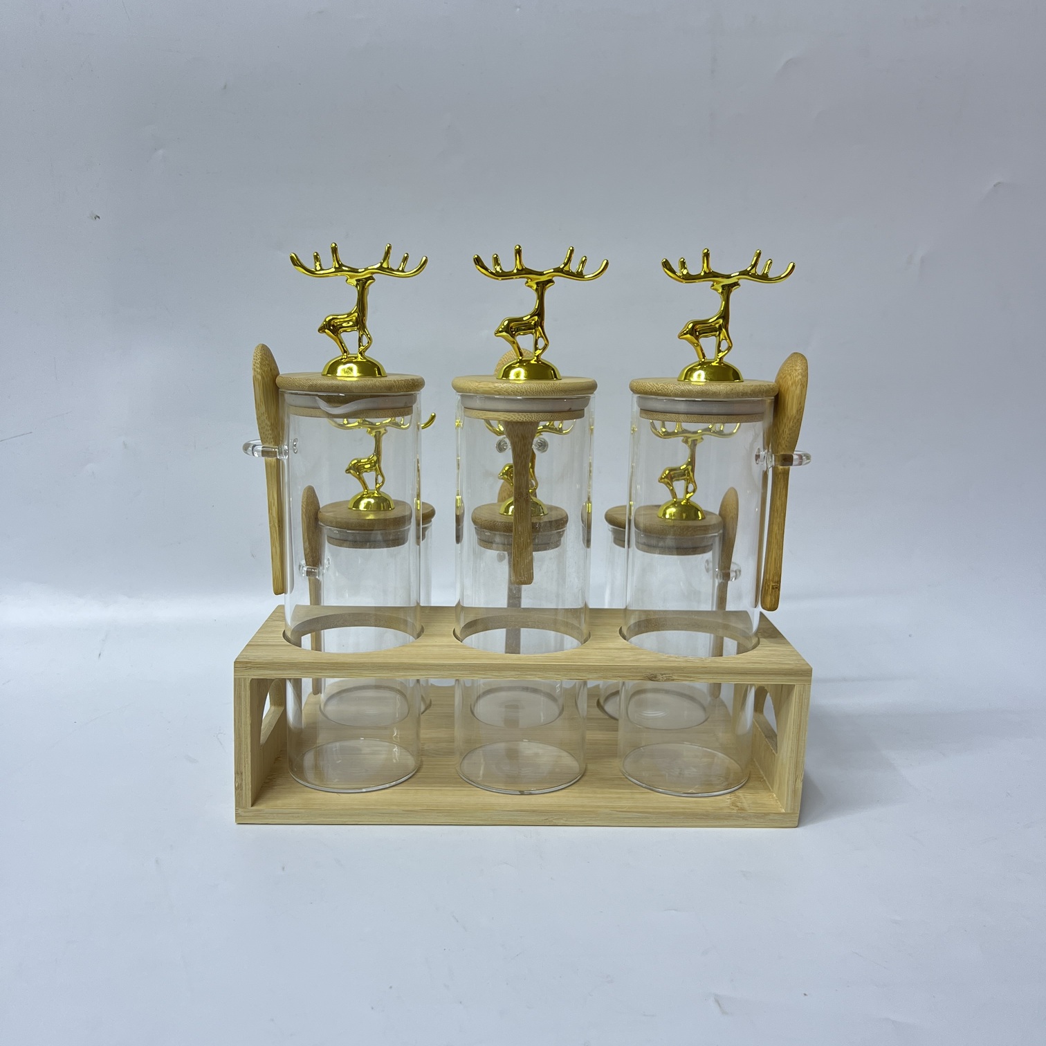 Image of 6-Piece Glass Storage Jar Set (Q2235-6)