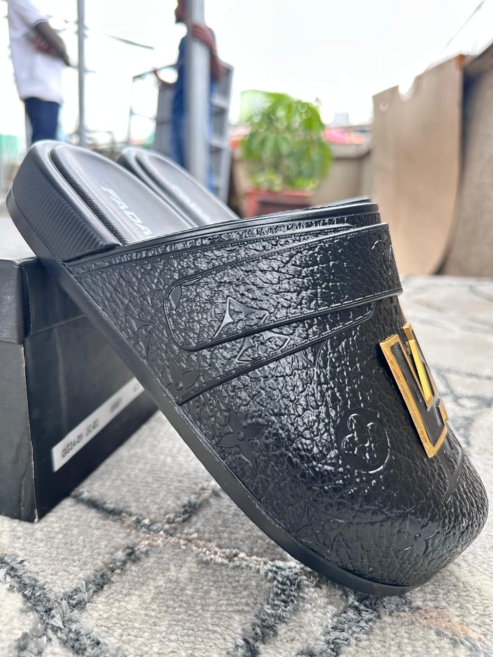 Image of AMG Mules (Luxury Black Slip-On Casual Shoes)