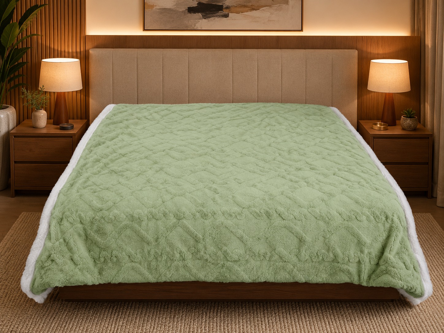 Image of Fleece Sherpa Blanket 6*6