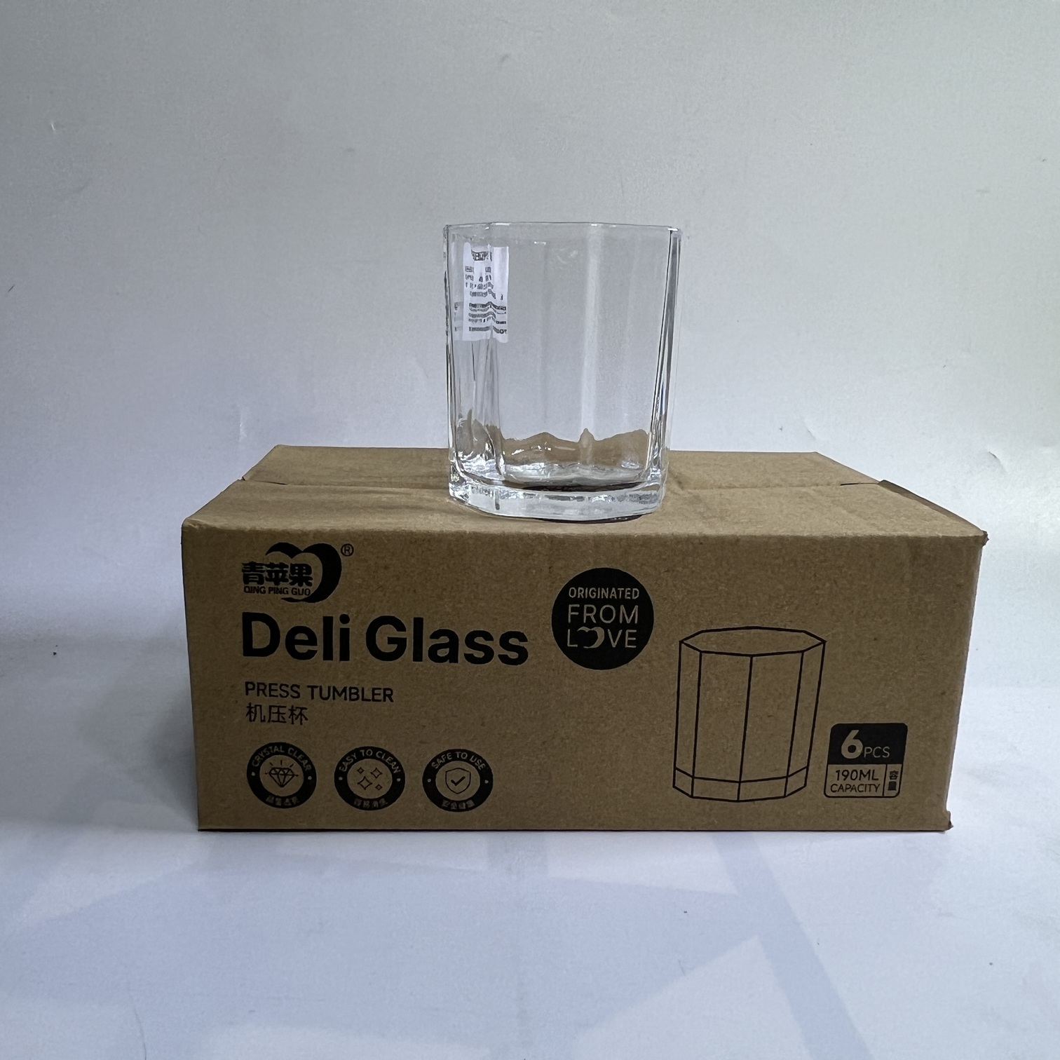 Image of Hexagon Glass Tumbler-Y5301