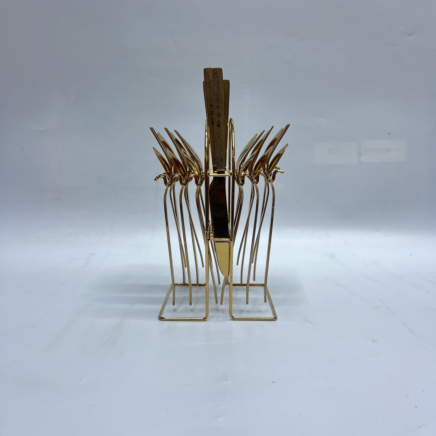 Image of Red Berry Gold Plated Stainless Steel Cutlery Set