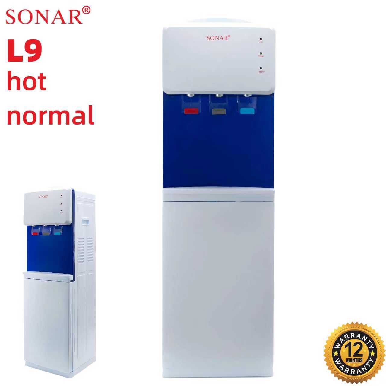 Image of SONAR L9 Hot, Normal & Cold Standing Water Dispenser with Top-Loading Bottle Design, Compressor Cool