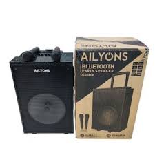 Image of 10"12"15" AILYONS LG1040K Portable Bluetooth Party Speaker with Dual Wireless Microphones, LED Light