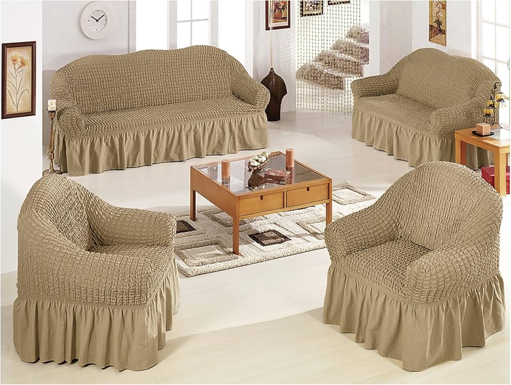 Image of 5 Seater Stretch Sofa Covers/seat cover  Set (3+1+1)